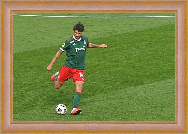 Картина в раме - Ведран Чорлука. ФК Локомотив Москва. FC Lokomotiv Moscow Картина в раме - Ведран Чорлука. ФК Локомотив Москва. FC Lokomotiv Moscow