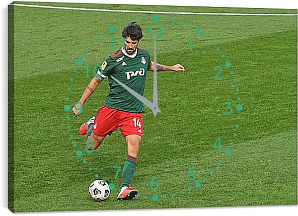 Часы картина - Ведран Чорлука. ФК Локомотив Москва. FC Lokomotiv Moscow Часы картина - Ведран Чорлука. ФК Локомотив Москва. FC Lokomotiv Moscow