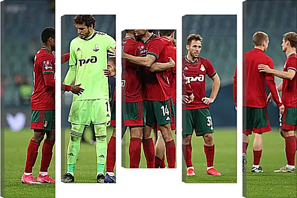 Модульная картина - После матча. ФК Локомотив Москва. FC Lokomotiv Moscow Модульная картина - После матча. ФК Локомотив Москва. FC Lokomotiv Moscow