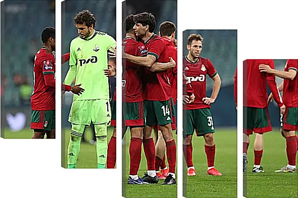 Модульная картина - После матча. ФК Локомотив Москва. FC Lokomotiv Moscow Модульная картина - После матча. ФК Локомотив Москва. FC Lokomotiv Moscow