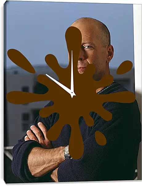 Часы картина - Брюс Уиллис. Bruce Willis Часы картина - Брюс Уиллис. Bruce Willis