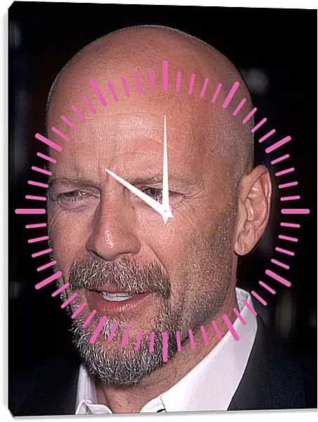 Часы картина - Брюс Уиллис. Bruce Willis Часы картина - Брюс Уиллис. Bruce Willis