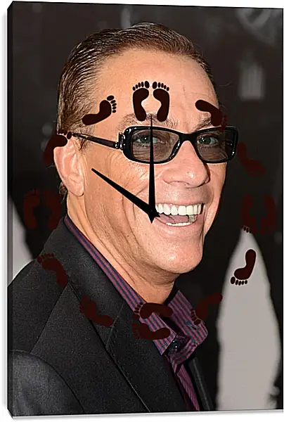 Часы картина - Жан-Клод Ван Дамм. Jean-Claude Van Damme Часы картина - Жан-Клод Ван Дамм. Jean-Claude Van Damme