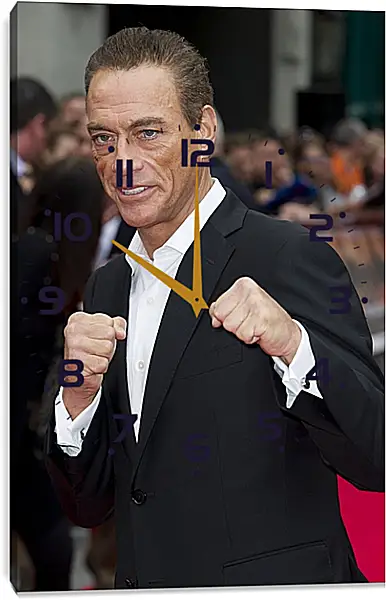 Часы картина - Жан-Клод Ван Дамм. Jean-Claude Van Damme Часы картина - Жан-Клод Ван Дамм. Jean-Claude Van Damme