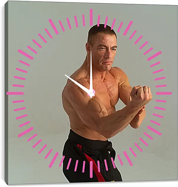 Часы картина - Жан-Клод Ван Дамм. Jean-Claude Van Damme Часы картина - Жан-Клод Ван Дамм. Jean-Claude Van Damme