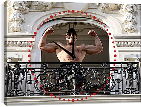 Часы картина - Жан-Клод Ван Дамм. Jean-Claude Van Damme Часы картина - Жан-Клод Ван Дамм. Jean-Claude Van Damme