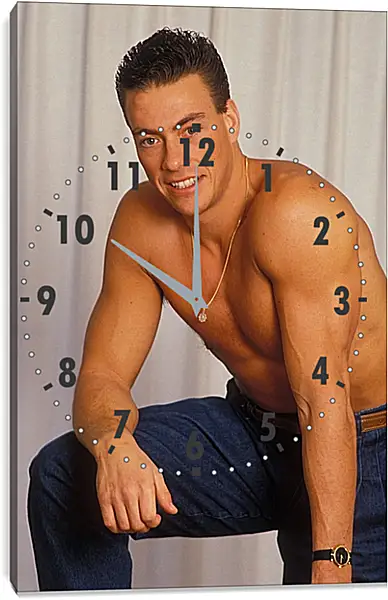Часы картина - Жан-Клод Ван Дамм. Jean-Claude Van Damme Часы картина - Жан-Клод Ван Дамм. Jean-Claude Van Damme