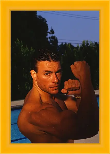 Картина в раме - Жан-Клод Ван Дамм. Jean-Claude Van Damme Картина в раме - Жан-Клод Ван Дамм. Jean-Claude Van Damme