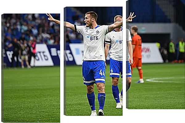 Модульная картина - Празднование гола. ФК Динамо Москва. FC Dynamo Moscow Модульная картина - Празднование гола. ФК Динамо Москва. FC Dynamo Moscow