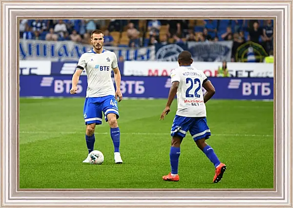 Картина в раме - Контроль мяча. ФК Динамо Москва. FC Dynamo Moscow Картина в раме - Контроль мяча. ФК Динамо Москва. FC Dynamo Moscow