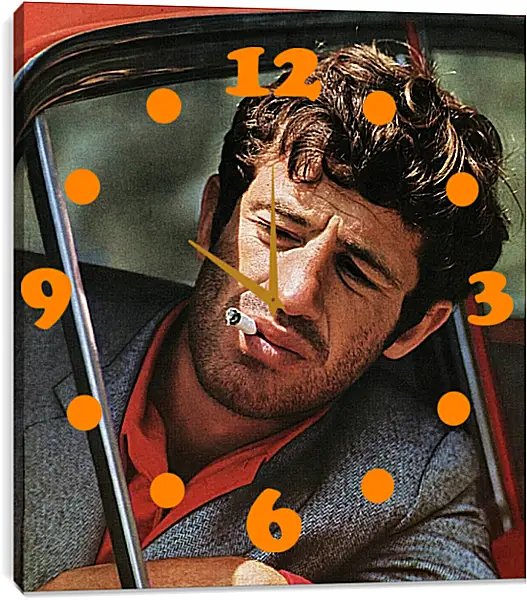 Часы картина - Жан-Поль Бельмондо. Jean-Paul Belmondo Часы картина - Жан-Поль Бельмондо. Jean-Paul Belmondo