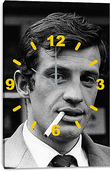 Часы картина - Жан-Поль Бельмондо. Jean-Paul Belmondo Часы картина - Жан-Поль Бельмондо. Jean-Paul Belmondo