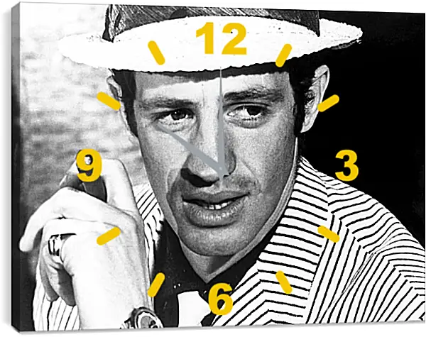 Часы картина - Жан-Поль Бельмондо. Jean-Paul Belmondo Часы картина - Жан-Поль Бельмондо. Jean-Paul Belmondo