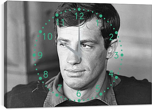 Часы картина - Жан-Поль Бельмондо. Jean-Paul Belmondo Часы картина - Жан-Поль Бельмондо. Jean-Paul Belmondo