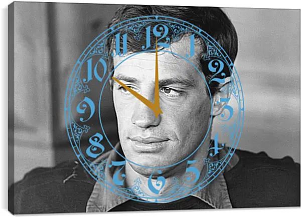 Часы картина - Жан-Поль Бельмондо. Jean-Paul Belmondo Часы картина - Жан-Поль Бельмондо. Jean-Paul Belmondo