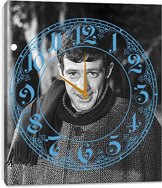 Часы картина - Жан-Поль Бельмондо. Jean-Paul Belmondo Часы картина - Жан-Поль Бельмондо. Jean-Paul Belmondo