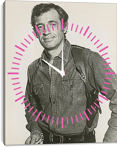 Часы картина - Жан-Поль Бельмондо. Jean-Paul Belmondo Часы картина - Жан-Поль Бельмондо. Jean-Paul Belmondo