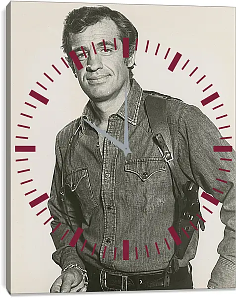Часы картина - Жан-Поль Бельмондо. Jean-Paul Belmondo Часы картина - Жан-Поль Бельмондо. Jean-Paul Belmondo