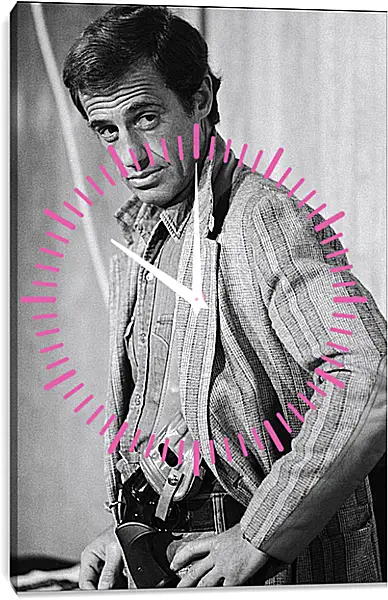 Часы картина - Жан-Поль Бельмондо. Jean-Paul Belmondo Часы картина - Жан-Поль Бельмондо. Jean-Paul Belmondo