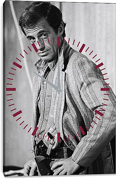 Часы картина - Жан-Поль Бельмондо. Jean-Paul Belmondo Часы картина - Жан-Поль Бельмондо. Jean-Paul Belmondo