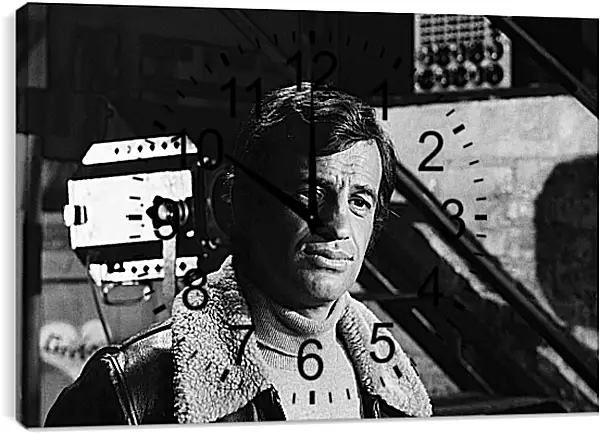 Часы картина - Жан-Поль Бельмондо. Jean-Paul Belmondo Часы картина - Жан-Поль Бельмондо. Jean-Paul Belmondo