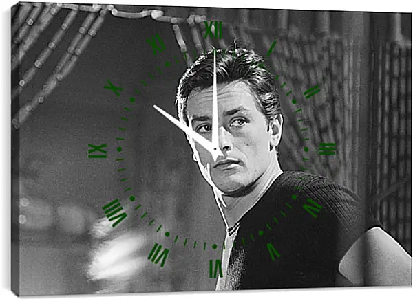 Часы картина - Ален Делон. Alain Delon Часы картина - Ален Делон. Alain Delon