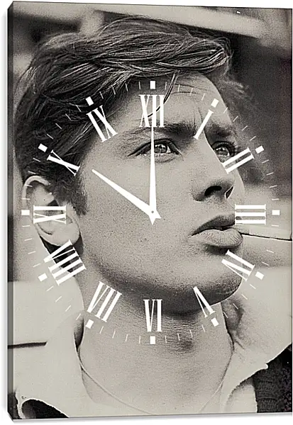 Часы картина - Ален Делон. Alain Delon Часы картина - Ален Делон. Alain Delon