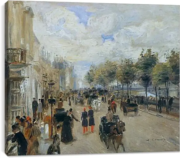 Постер на подрамнике - Paris, the Quay of Malaquais. Пьер Огюст Ренуар Постер на подрамнике - Paris, the Quay of Malaquais. Пьер Огюст Ренуар