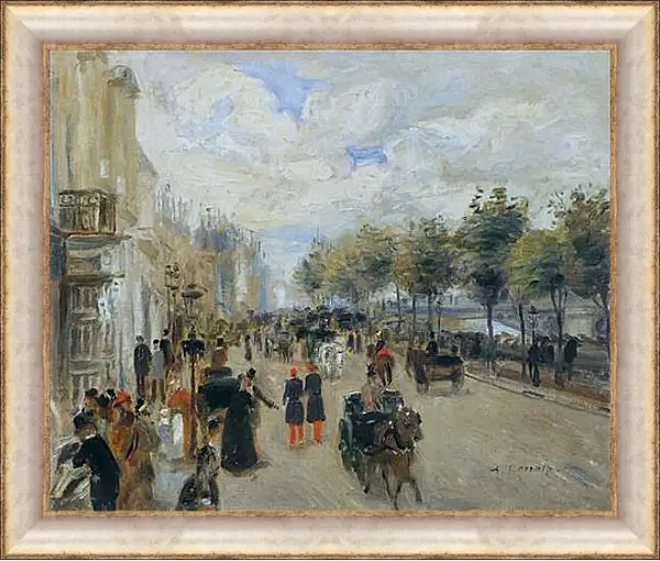 Картина в раме - Paris, the Quay of Malaquais. Пьер Огюст Ренуар Картина в раме - Paris, the Quay of Malaquais. Пьер Огюст Ренуар