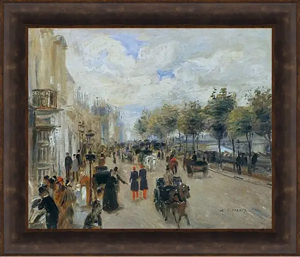 Картина в раме - Paris, the Quay of Malaquais. Пьер Огюст Ренуар Картина в раме - Paris, the Quay of Malaquais. Пьер Огюст Ренуар