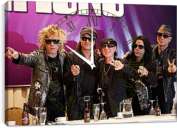 Часы картина - Скорпионс. Scorpions Часы картина - Скорпионс. Scorpions