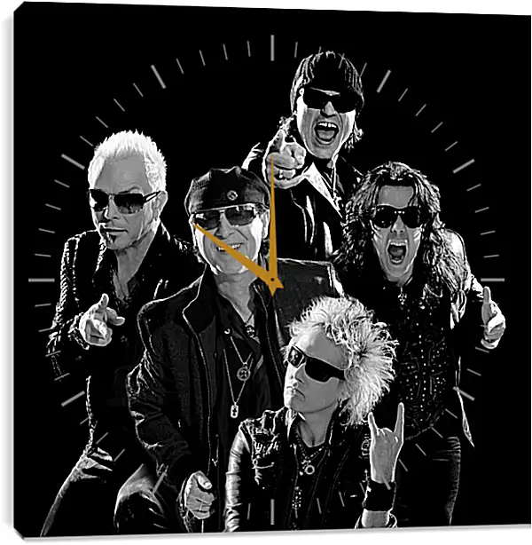 Часы картина - Скорпионс. Scorpions Часы картина - Скорпионс. Scorpions
