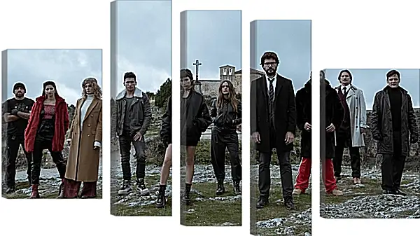 Модульная картина - Бумажный дом. La casa de papel Модульная картина - Бумажный дом. La casa de papel