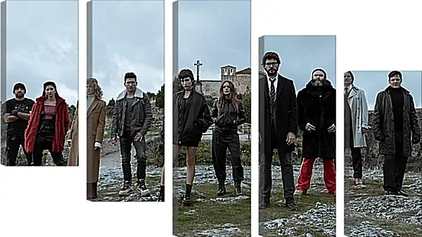 Модульная картина - Бумажный дом. La casa de papel Модульная картина - Бумажный дом. La casa de papel