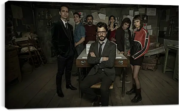 Постер на подрамнике - Бумажный дом. La casa de papel Постер на подрамнике - Бумажный дом. La casa de papel