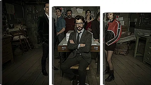 Модульная картина - Бумажный дом. La casa de papel Модульная картина - Бумажный дом. La casa de papel