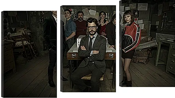 Модульная картина - Бумажный дом. La casa de papel Модульная картина - Бумажный дом. La casa de papel
