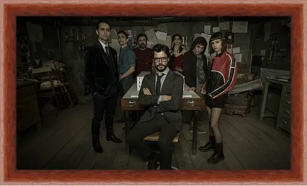 Картина в раме - Бумажный дом. La casa de papel Картина в раме - Бумажный дом. La casa de papel