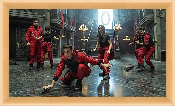 Картина в раме - Бумажный дом. La casa de papel Картина в раме - Бумажный дом. La casa de papel