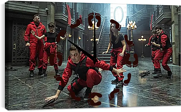 Часы картина - Бумажный дом. La casa de papel Часы картина - Бумажный дом. La casa de papel