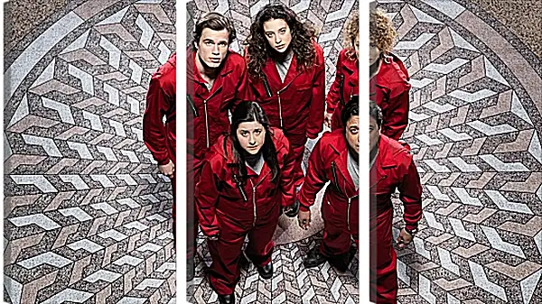 Модульная картина - Бумажный дом. La casa de papel Модульная картина - Бумажный дом. La casa de papel