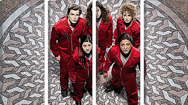 Модульная картина - Бумажный дом. La casa de papel Модульная картина - Бумажный дом. La casa de papel