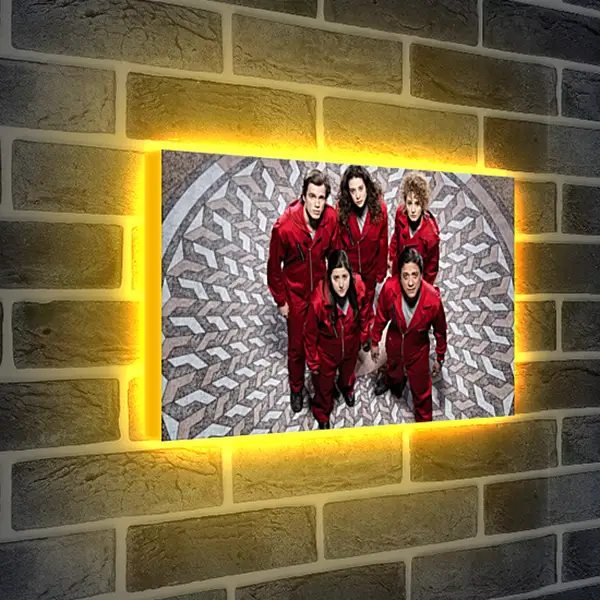 Лайтбокс световая панель - Бумажный дом. La casa de papel Лайтбокс световая панель - Бумажный дом. La casa de papel