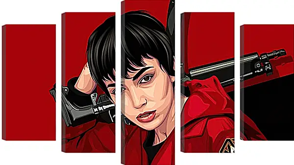 Модульная картина - Бумажный дом. La casa de papel Модульная картина - Бумажный дом. La casa de papel