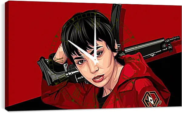 Часы картина - Бумажный дом. La casa de papel Часы картина - Бумажный дом. La casa de papel