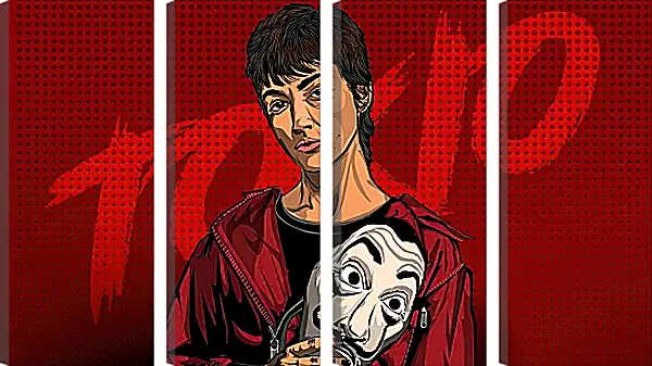 Модульная картина - Бумажный дом. La casa de papel Модульная картина - Бумажный дом. La casa de papel