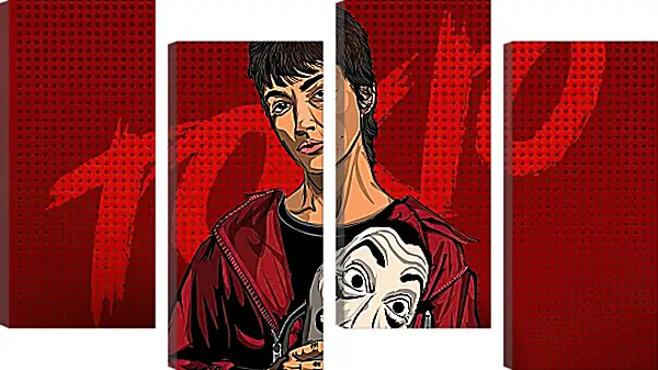 Модульная картина - Бумажный дом. La casa de papel Модульная картина - Бумажный дом. La casa de papel