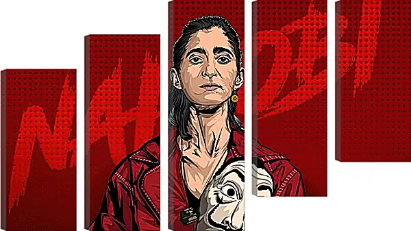 Модульная картина - Бумажный дом. La casa de papel Модульная картина - Бумажный дом. La casa de papel