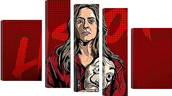 Модульная картина - Бумажный дом. La casa de papel Модульная картина - Бумажный дом. La casa de papel
