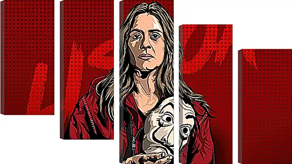 Модульная картина - Бумажный дом. La casa de papel Модульная картина - Бумажный дом. La casa de papel